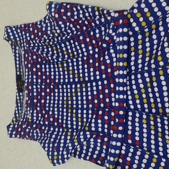 ILE New York blue polka dot dress. Size 8. - Picture 5 of 5